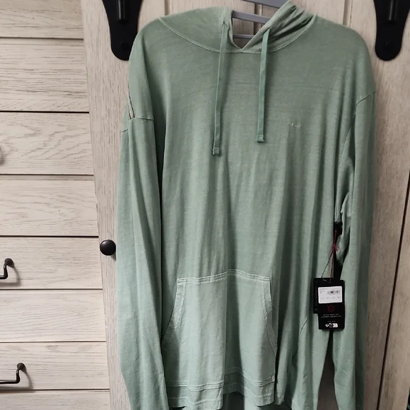 RVCA Green Hoodie Slim Fit - Picture 1 of 2